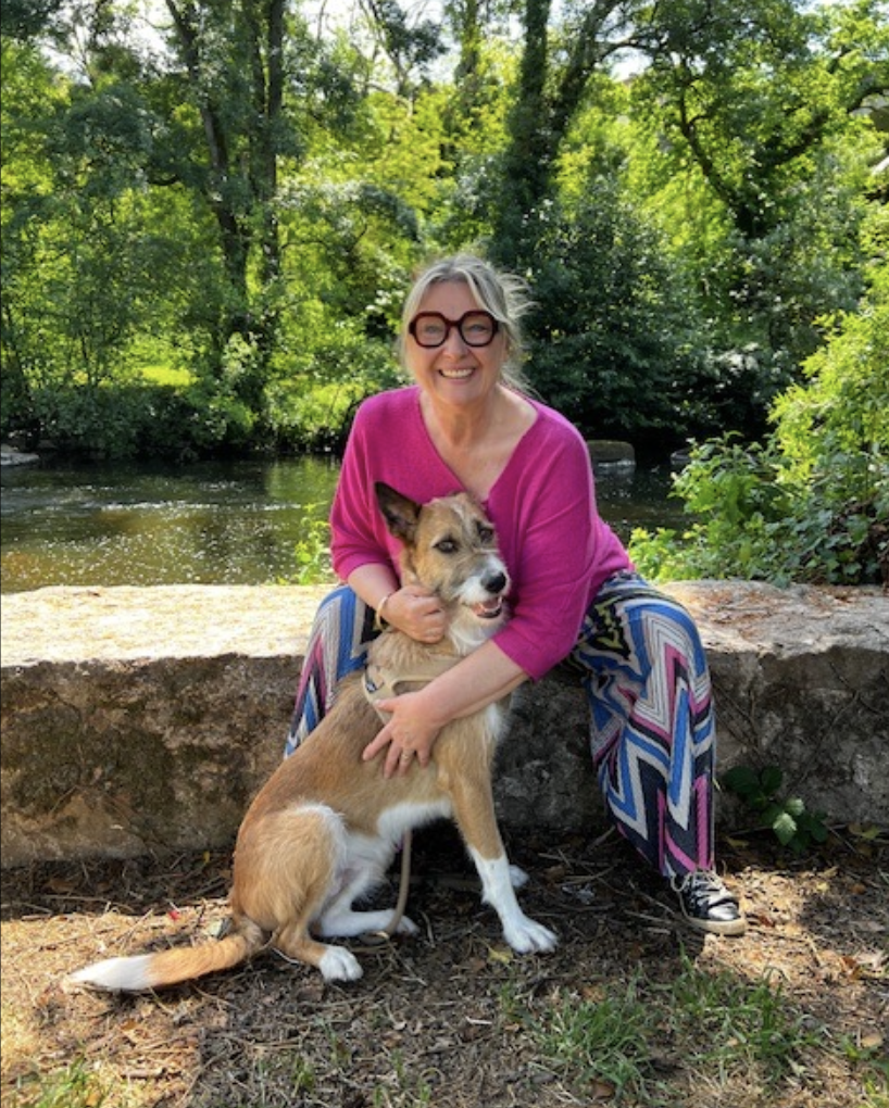 Photo de Anne Boulinguez avec Milou
